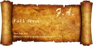 Fall Anna névjegykártya