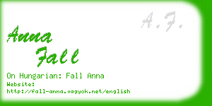 anna fall business card